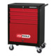 Chariot d'atelier KS Tools BASICline, avec 9 tiroirs, noir/rouge-1