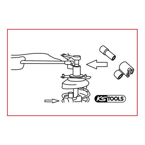 KS Tools Set attrezzi speciali per controllo ammortizzatori Volvo, 2pz.