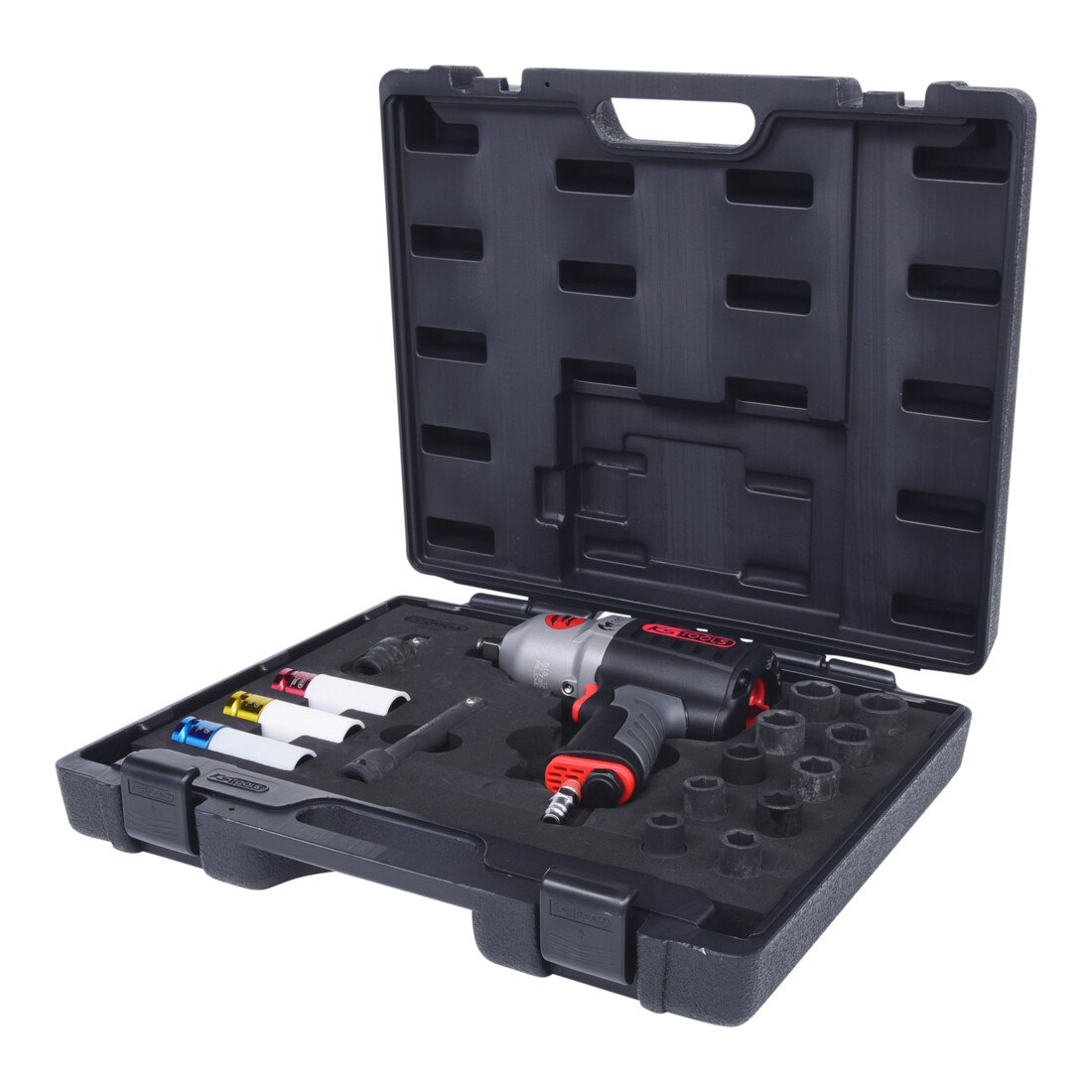 KS Tools Set avvitatori ad impulsi 1/2", ad aria compressa, 17pz., 1690 Nm