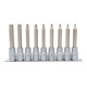 KS Tools Set bussole 1/2" per bit TX, lunghe, 9pz., T20-T60-1