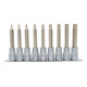 KS Tools Set bussole 1/2" per bit TX, lunghe, 9pz., T20-T60-3