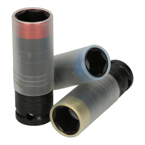 KS Tools Set bussole a impatto SlimPOWER 1/2", 3pz.