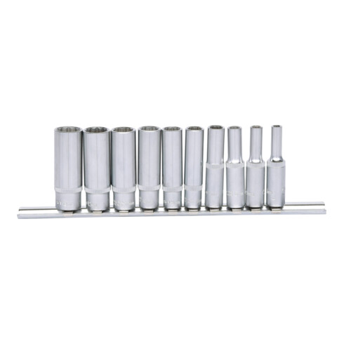 KS Tools Set bussole dodecagonali 1/4", lunghe, 10pz.