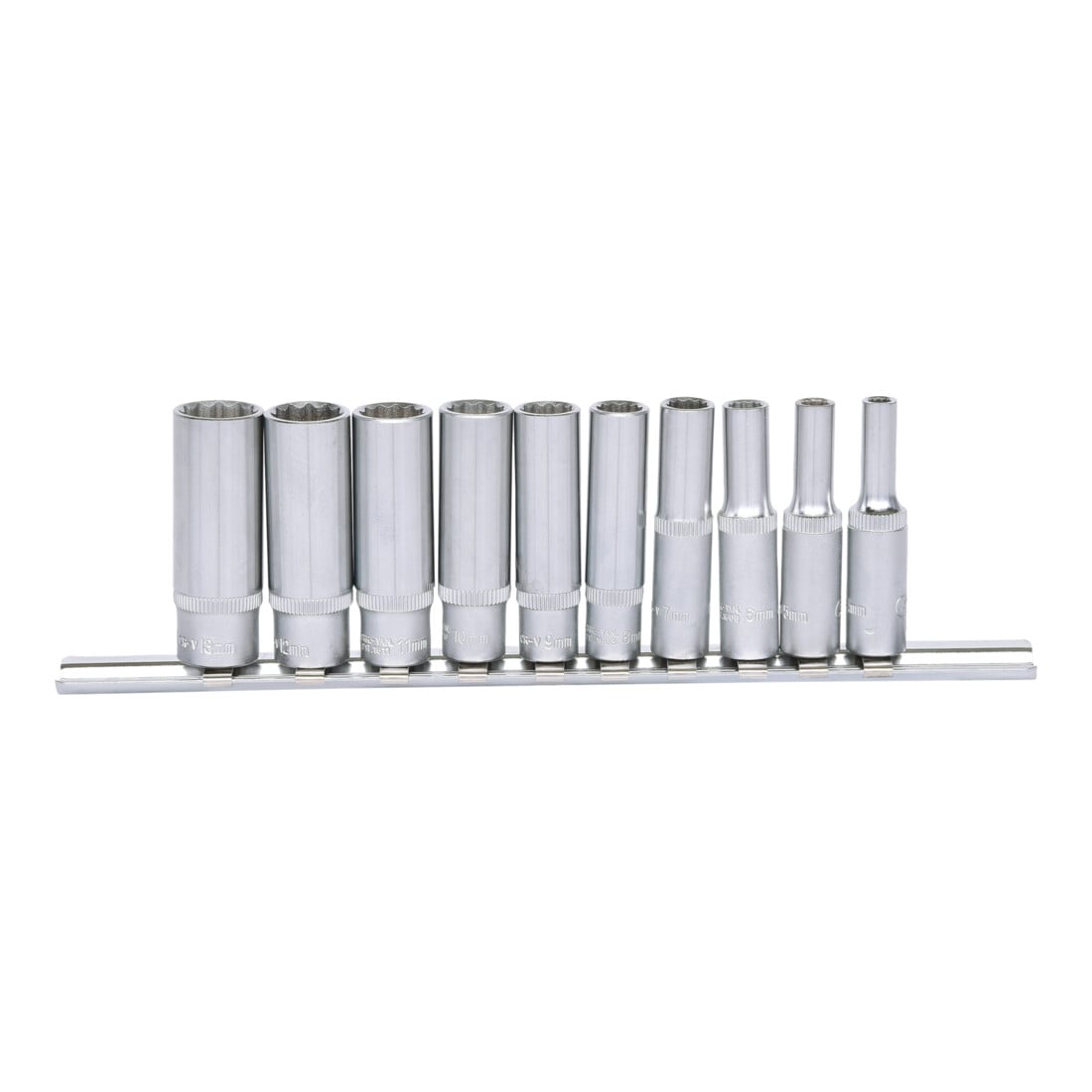KS Tools Set bussole dodecagonali 1/4", lunghe, 10pz.