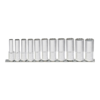 KS Tools Set bussole dodecagonali 3/8", lunghe, 11pz.