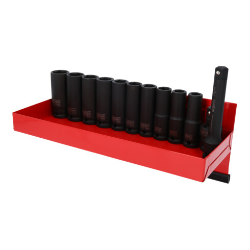 KS Tools Set bussole esagonali 1/2" per avvitatori ad impulsi, lunghe, 13pz.