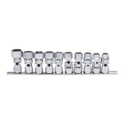 KS Tools Set bussole esagonali CHROMEplus 3/8" con snodo, 10pz.10-19mm-3