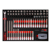 KS Tools Set bussole per bit 1/2" con inserto in schiuma, 111pz.