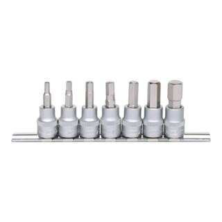 KS Tools Set bussole per bit 3/8" ad esagono incassato, 7pz.