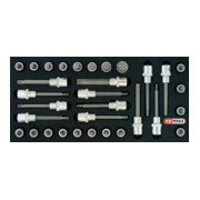 KS Tools Set bussole per bit CHROMEplus 1/2", 32pz. in modulo 1/3-1