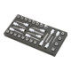 KS Tools Set bussole per bit CHROMEplus 1/2", 32pz. in modulo 1/3-3