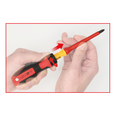 KS Tools Set cacciaviti VDE con lame a cambio rapido, 13pz.