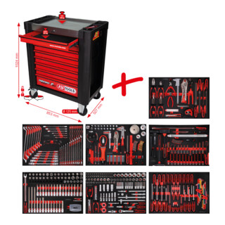 KS Tools Set carrello da officina Performanceplus P10, 397 utensili