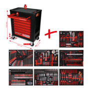 KS Tools Set carrello da officina Performanceplus P15, 397 utensili per 7 cassetti