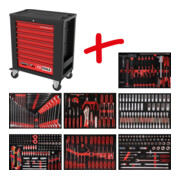 KS Tools Set carrello da officina Performanceplus P15, 403 utensili per 7 cassetti-1
