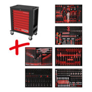 KS Tools Set carrello da officina Performanceplus P15, 423 utensili per 6 cassetti-1