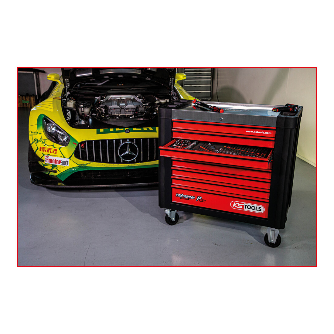KS Tools Set carrello da officina Performanceplus P25, 564 utensili per 8 cassetti