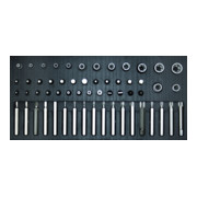 KS Tools Set chiavi a bussola e bit TX 1/4"-1/2" , 57pz. in modulo 1/3-1