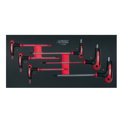 KS Tools Set chiavi angolari SCS ISK a T, 6pz. in modulo 1/3
