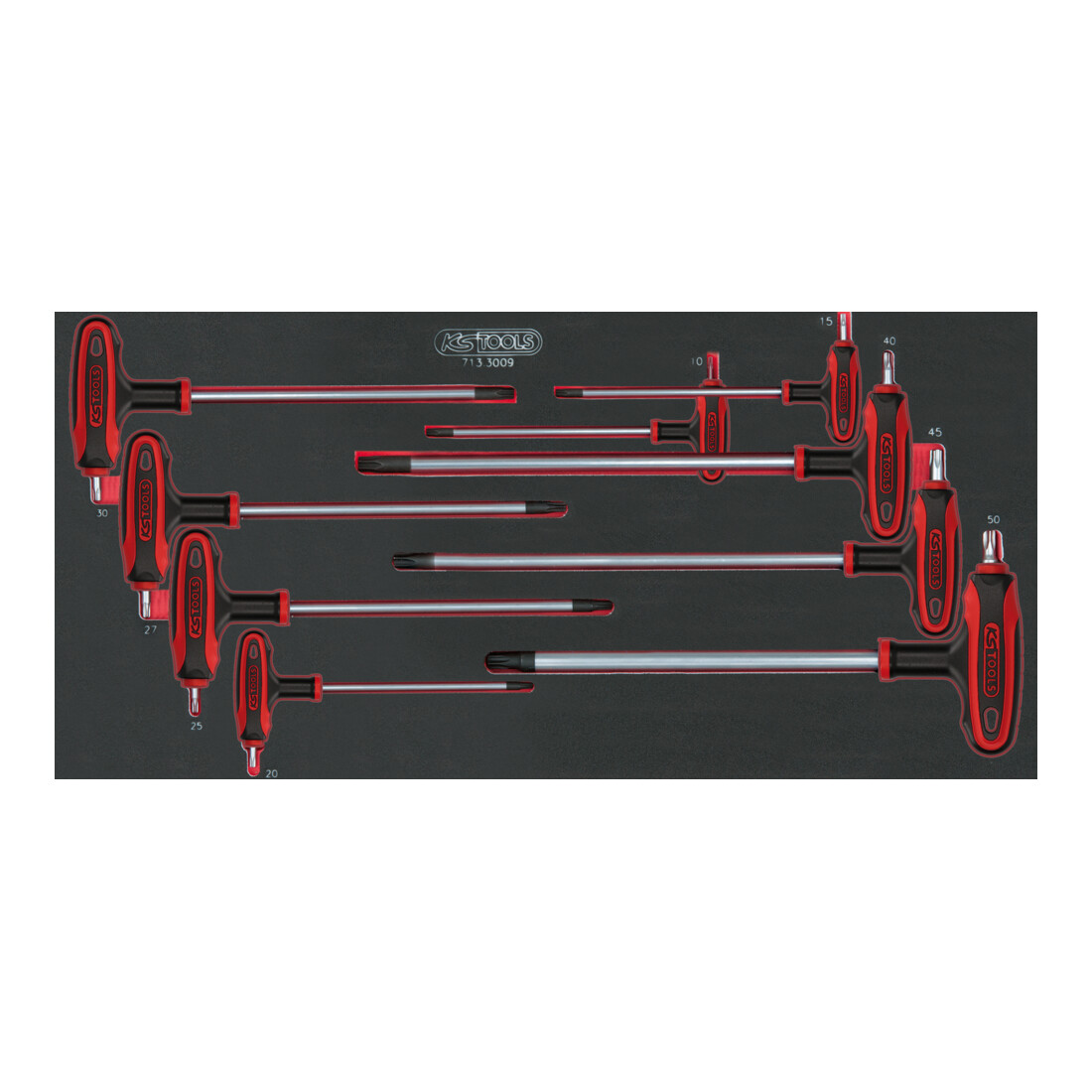 KS Tools Set chiavi angolari TX a T SCS, 9pz. in modulo 1/3