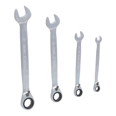 KS Tools Set chiavi combinate a cricco GEARplus, reversibili, 4pz.