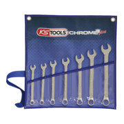 KS Tools Set chiavi combinate CHROMEplus, inclinate, 7pz. in pollici