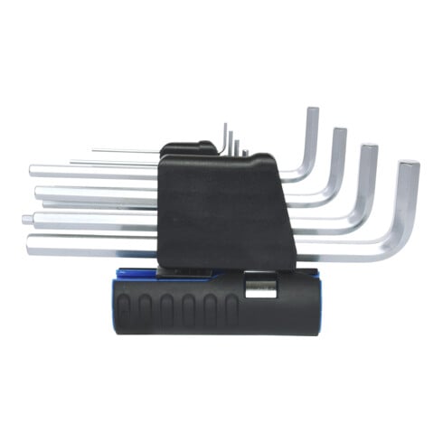 KS Tools Set chiavi maschio a esagono incassato, piegate 3in1, 10pz. lunghe, in pollici