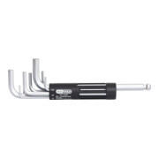 KS Tools Set chiavi maschio a esagono incassato, piegate 3in1, 8pz. lunghe, a sfera