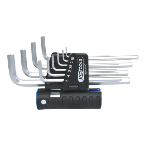 KS Tools Set chiavi maschio a esagono incassato, piegate 3in1, L=10pz.