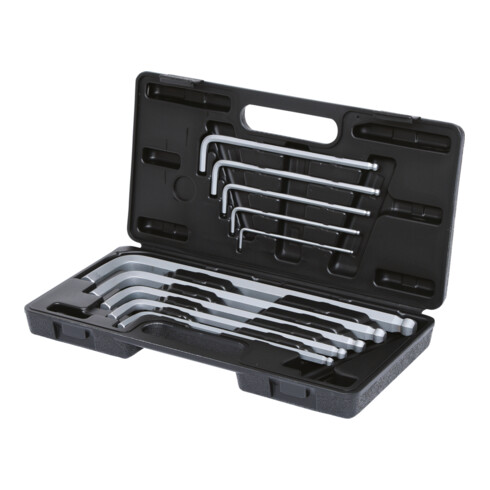 KS Tools Set chiavi maschio piegate esagonali, testa a sfera, XL, 10pz.