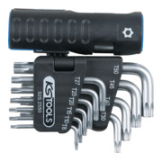 KS Tools Set chiavi maschio piegate TX 3in1 con foro, 10pz. corte