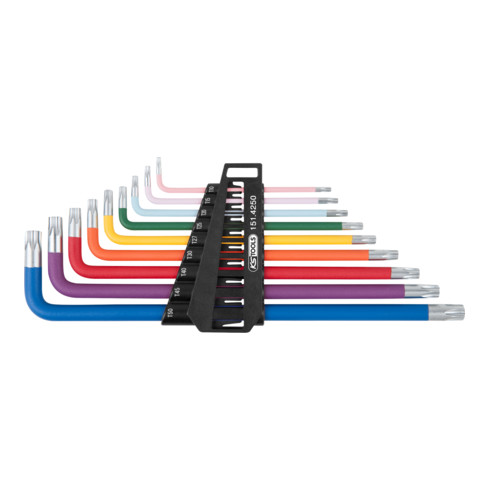 KS Tools Set chiavi maschio piegate TX 9pz. in supporto di plastica