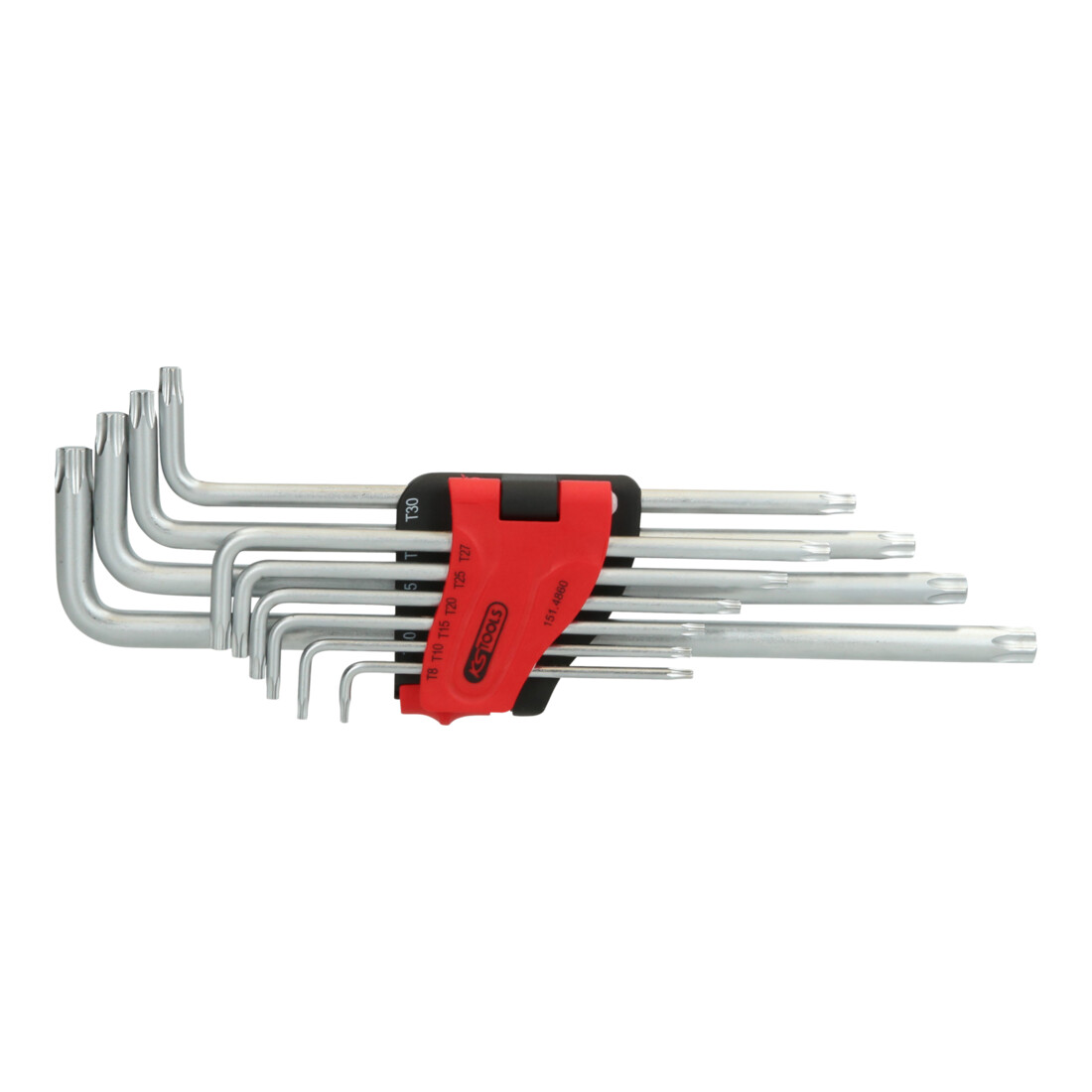 KS Tools Set chiavi maschio piegate TX, extra lunghe, 10pz.