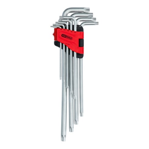 KS Tools Set chiavi maschio piegate TX, extra lunghe, 9pz.