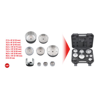 KS Tools Set chiavi per filtro olio e relativi tappi, 9pz.