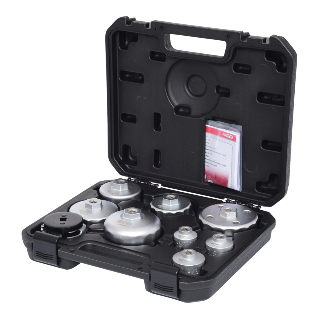 KS Tools Set chiavi per filtro olio e relativi tappi, 9pz.