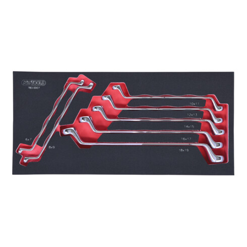 KS Tools Set chiavi poligonali doppie SCS CHROMEplus, 7pz. In modulo 1/3