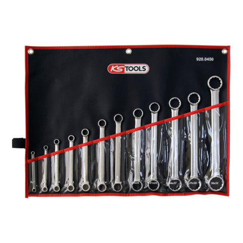 KS Tools Set chiavi poligonali doppie ULTIMATEplus, dritte, 12pz.