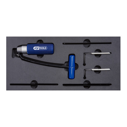 KS Tools Set coltelli manuali con sistema di cambio rapido, 10pz.