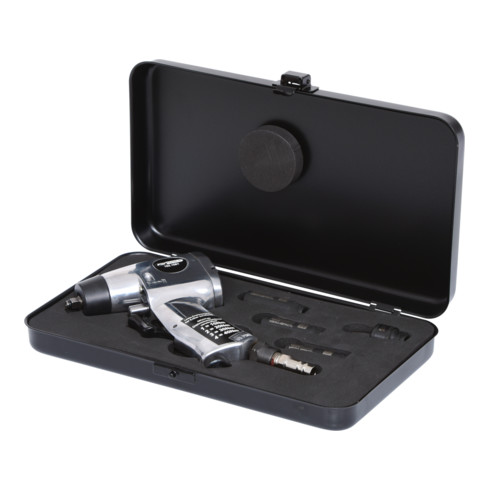 KS Tools Set con avvitatore vibrante ad aria compressa e candele di preriscaldamento 1/4", 5pz.