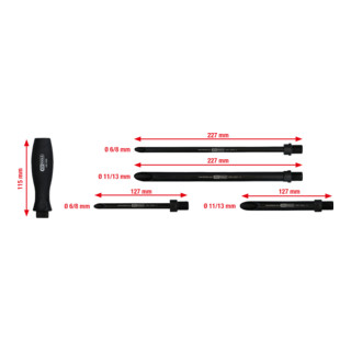 KS Tools set d'aide à l'acheminement des câbles, 5 pcs