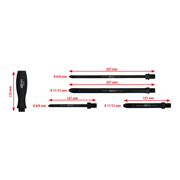 KS Tools set d'aide à l'acheminement des câbles, 5 pcs