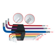 KS Tools set de clés Allen à bille, 9 pièces avec support à charnière