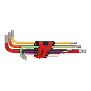 KS Tools set de clés Allen à bille, extra longues, 9 pièces, pouce
