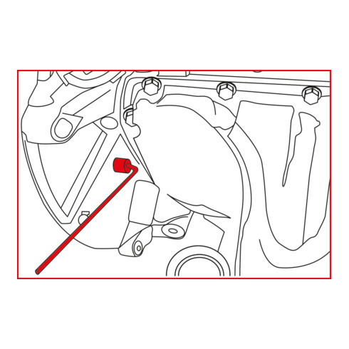 KS Tools Set di attrezzi BMW/Mini  per regolazione motore, 7pz. per motori 1.4