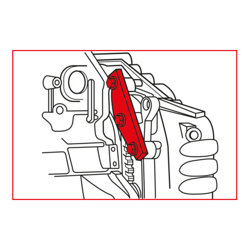 KS Tools Set di attrezzi Ford/Land Rover/PSA/Volvo per regolazione motore, 3pz.