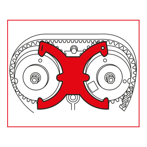 KS Tools Set di attrezzi Ford per regolazione motore, 14pz.
