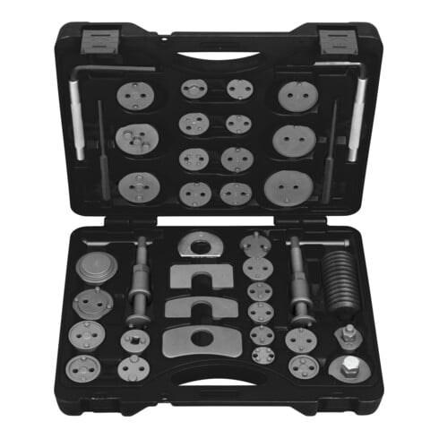 KS Tools Set di attrezzi per il ripristino del pistone del freno, 41pz.