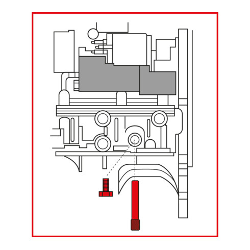 KS Tools Set di attrezzi per la regolazione del motore GM/Opel, 6pz.