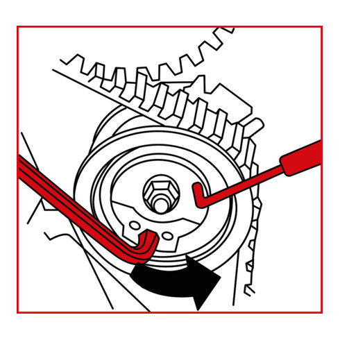 KS Tools Set di attrezzi VAG per regolazione motore, 9pz.